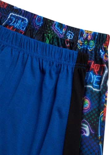 Quad Seven Boys Pajamas Set - 3 Piece Short Sleeve Sleep Shirt Pull On Lounge Shorts and Boys Pajama Pants for Kids (8-18)4