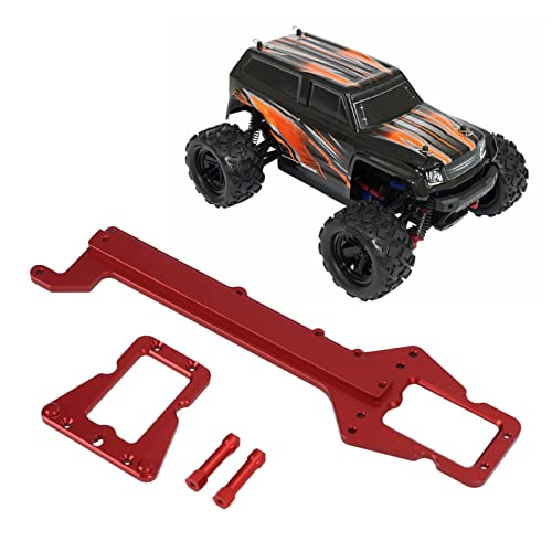 Chasis superior de aleación RC y placa de aluminio roja para coche LaTrax Teton 1/18 4