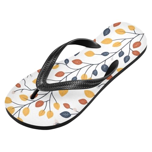 Women Beach Summer Casual Flip Flop Autumn Leaves ThankgivingQuick Dry Sandals Slipper for Men 214B8191