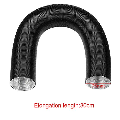 Kisbeibi Warm Heater Duct Pipe Car Air Ducting Hose Vent, Aluminum Foil Heater Hot & Cold Air Ducting(size:76mm,3pcs) - Image 2