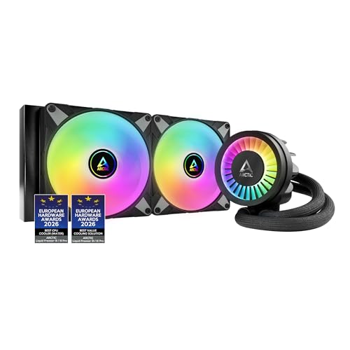ARCTIC Liquid Freezer III 280 A-RGB (schwarz) - Wasserkühlung PC | AIO CPU Wasserkühler, Intel & AMD, effiziente PWM-gesteuerte Pumpe, Lüfter: 200–1900 rpm, LGA1851 und LGA1700 Contact Frame