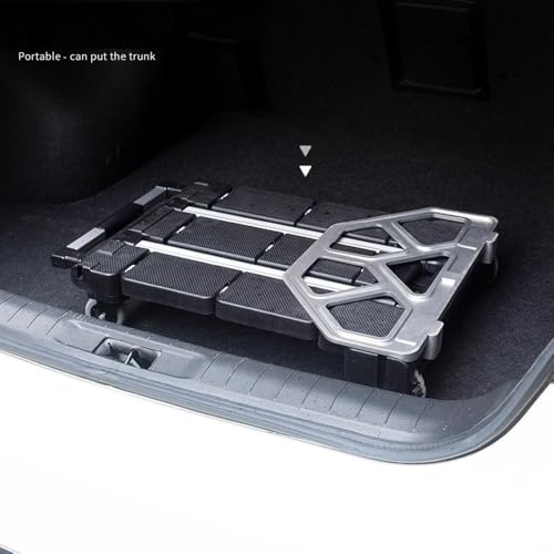 Carrito plegable multiusos con plataforma y barandales miniatura 4