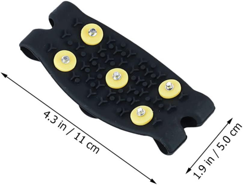 LIFKOME 4pairs Ice Grippers for Shoes TPE Anti-Slip Snow Cleats Climbing Shoe Covers for Winter Hiking Outdoor Activities Durable Traction Spikes for Men Women Boys and Girls