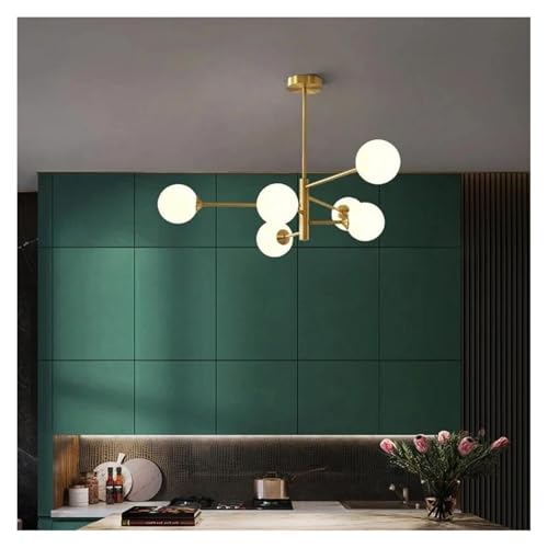 Lampe Suspendue Boule de Verre pour Salon et Salle à Manger Moderne LWX