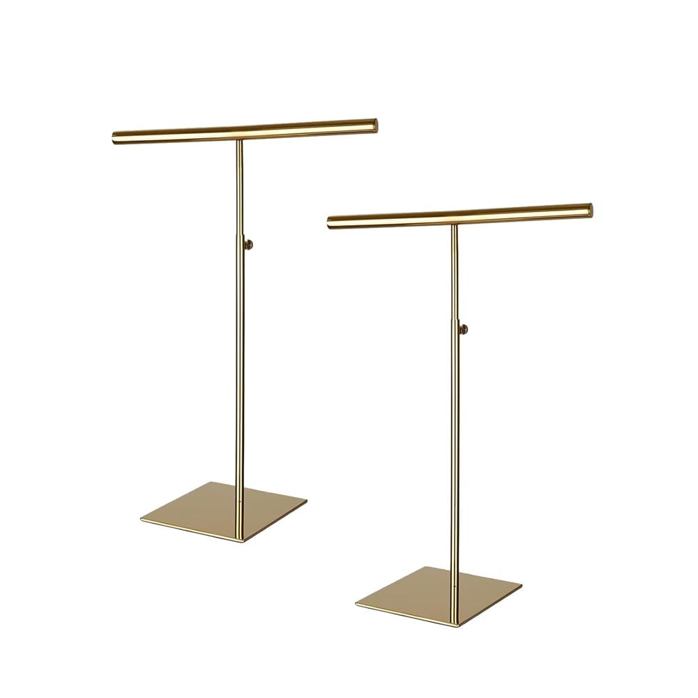 Présentoir à main doré haut de gamme lot de 2 supports bijoux ajustables pour vitrine