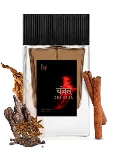 Image of EM5 CHAMBAL | Extrait De Parfum Spray for Men | Tob@cco, Smoky & Animalic Perfume | Raw, Dominating, Intense & Rustic Scent | Strong & Long Lasting Fragrance | Made with Natural Absolutes & Essential Oils | 50 ml