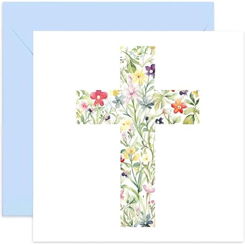 Old English Co. Colourful Crucifix Greeting Card Cover