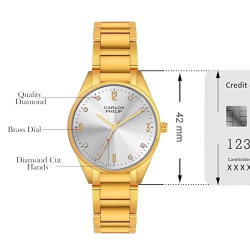 Image of Carlos Philip Majesta Series Premium Luxury Analog Watch | Heritage-Inspired Design | Stainless Steel Build | Exclusive Dial Colors | Japanese Quartz Movement