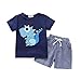 URMAGIC Enfants Bébé Garçons 2 Pcs Dinosaure Vêtements T-Shirt Tops À Manches Courtes + Pantalons Tenues Été Vetements pour 1-6 Ans