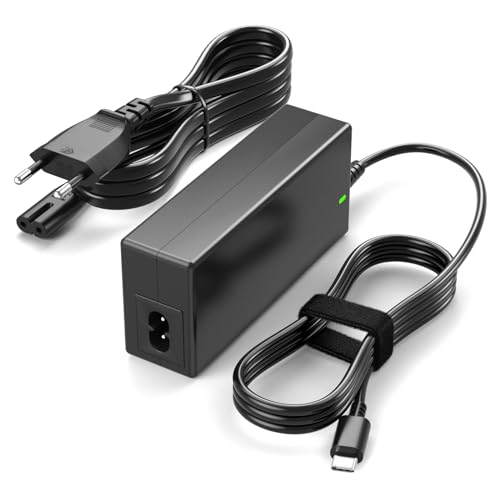 Alimentatore USB C 100W - Ingresso AC 100-240V, 50-60Hz, Uscita DC 5V 3A, 9V 3A, 12V 3A, 15V 3A, 20V 5A. Lunghezza totale del cavo: 8 ft. Caricatore USB C 65W per pc portatile, tablet, smartphone e altri dispositivi usb-c.
