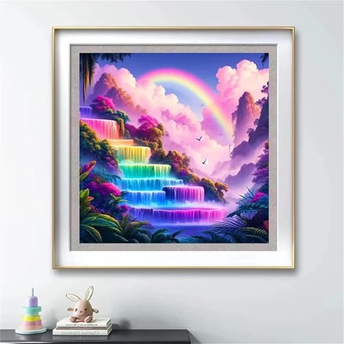 Puzzle de 300 Piezas para Adultos y Niños, Cascada Arcoíris 300 Piezas Rompecabezas Adultos, DIY Entretenimiento Creativo, Divertido, Juego de Habilidad para Toda La Familia