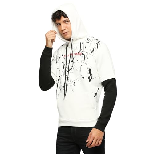 Image of Pepe Jeans Men Cotton Blend Hooded Neck Sweatshirt