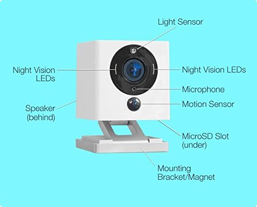 iSmartAlarm Spot HD Wi-Fi Security Camera (2pk) | 2-Way Audio Night Vision Motion Sensing | iSC5D, White