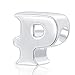 Hoobeads Authentic 925 Sterling Silver Letter Initial A-z Alphabet Beads Fits Pandora Bracelet Charms (P)