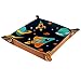 Valet Tray Desktop Storage Organizer - Mehrzweck-PU-Leder Catchall Tray Nachttisch Caddy Würfelhalter für Schlüssel, Telefon, Brieftasche, Münze, Schmuck, Raumschiff-Cartoon