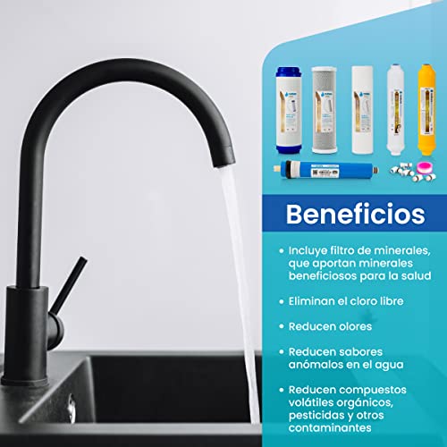 Miniatura 6 de Kit De 5 Filtros Universales Para Osmosis Inversa - Incluye Membrana Vontron De 50gpd, Rollo De Teflón, Conectores Y T - Ideal Para Equipo De 6 Etapas Universal - Nature Water Professionals