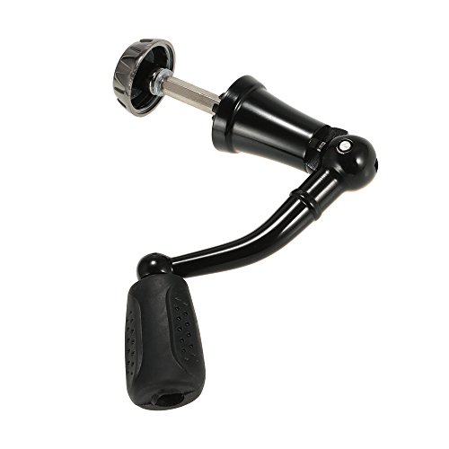 Cabo de molinete de pesca, Andoer Manopla rotativa em liga de alumínio, alça elétrica dobrável para