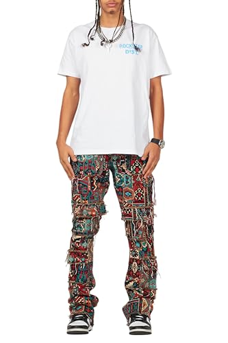 Men's Tayami Tapestry Cargo Stacked Flare Jean