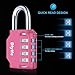 4 Digit Combination Padlock, Diyife 4 Pack Weatherproof Outdoor Password Padlock, for Gym Lockers, Fences, Tool Boxes, Doors, Basement (Pink)