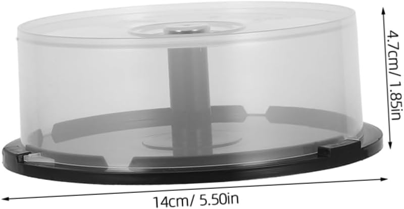 KICHOUSE 4-Pack Cd Dvd Storage Spindle Buckets 25 Disc Capacity Clear Plastic Containers with Pullout Design for Home Office Media Organization