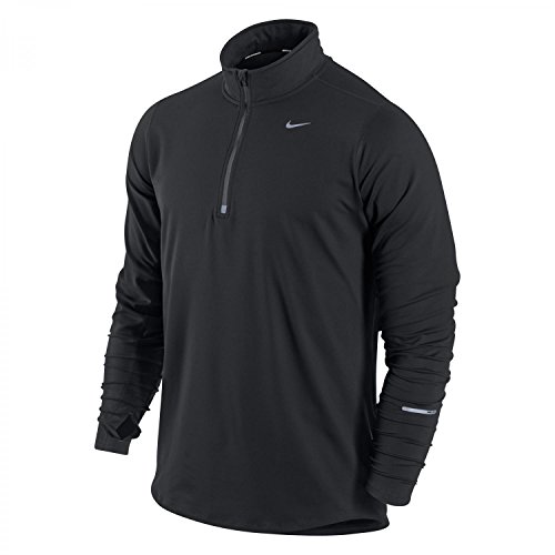 Nike Men's Element Half Zip Running Top, Black/Black, M