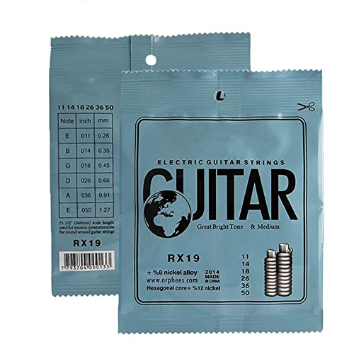 6Pcs/Set Guitar Accessories Electric Guitar Musical Instrument Accessories Guitar Parts Electric Guitar Strings Set 6 String Guitar Wire(RX19/011)