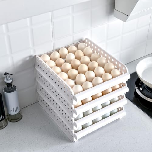 Caja de plástico PP premium para almacenar 30 huevos con diseño apilable 7