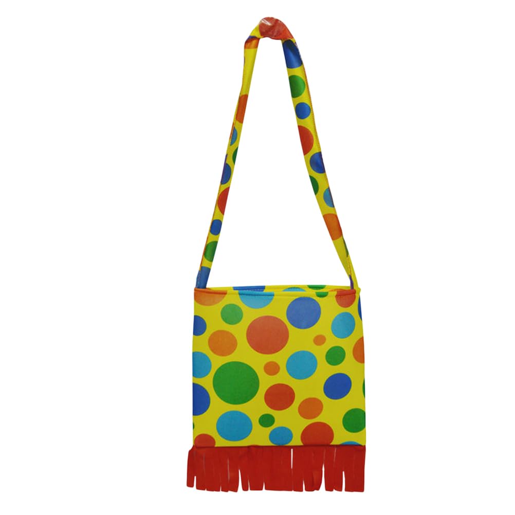 BESTOYARD Circus Clown Shoulder Bag Colourful Dots Costume Accessory Halloween Party Cosplay Prop