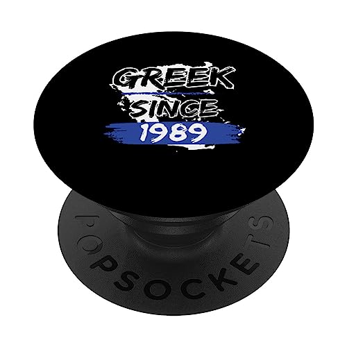 Greek Since 1989 Grecia mapa regalo de cumpleaños griego PopSockets PopGrip Intercambiable