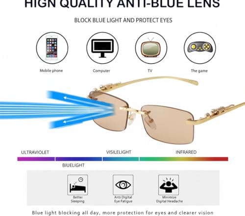 Image of Honey Singh & Mc Stan Vintage Rimless Square Sun Glasses UV Protection Men's & Women's Shade Trendy Metal Frameless.
