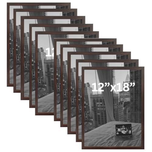 Image of AbhiKalpya Art Studio 12 inchx18 inch Inch Photo Frame A3 Size Photo Frame For Wall Artwork /Painting (Brown) (Set of 10)