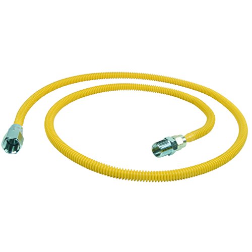 BrassCraft CSSL54-60 P 1/2-Inch FIP x 1/2-Inch MIP x 60-Inch ProCoat Gas Appliance Connector, 3/8-Inch OD 24,900 BTU - Thumbnail 3