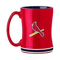 Grande Tasse à Café Sculptée 15 Oz – Logo Surélevé Cardinals Saint Louis – Intérieur Coloré
