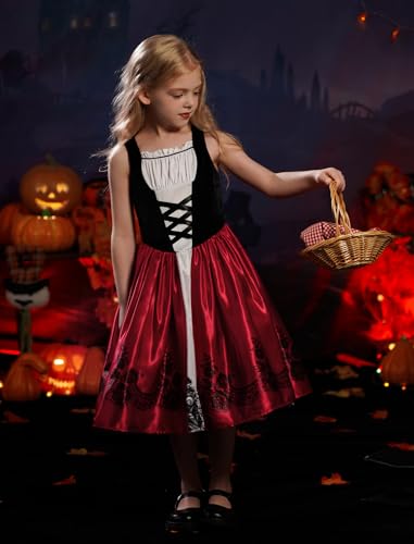 Disfraz infantil deluxe para niñas con capa y capucha roja miniatura 5