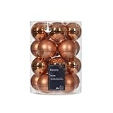 Christbaumkugeln / Weihnachtskugeln / Weihnachtsbaumkugeln aus Glas / Farbton: kupfer - bronze - hellorange