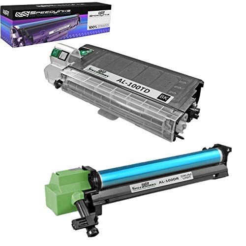 Speedy Inks Compatible Toner & Drum Set Replacement for Sharp AL-100TD and AL-100DR (1 Toner, 1 Drum, 2-Pack) Compatible with AL-1200 AL-1215 AL-1220 AL-1250 AL-1251 AL-1340 AL-1351 AL-1451 A
