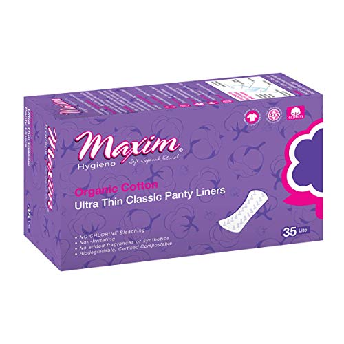 Maxim® 100% Certified Organic Cotton Ultra Thin Pantiliners, Unscented, Light