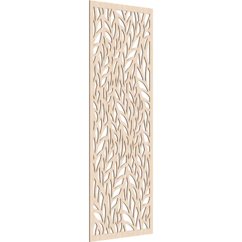 Image of Ortonville Decorative Pierced Fretwork Wood Wall Panels, 31 3 /8 inchW x 79 3 /8 inchH x 1 /4 inchT, Red Oak