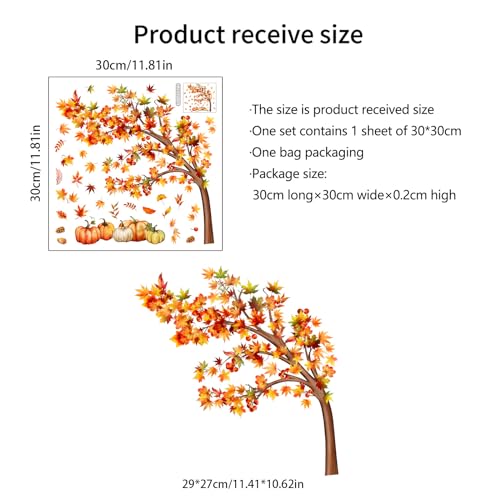 Calcomanía autoadhesiva para pared de baño y cisterna impermeable de otoño 7