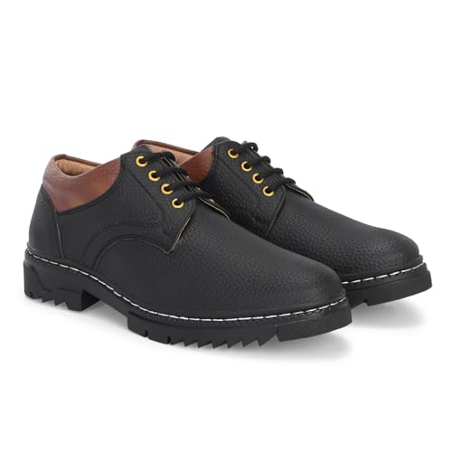 Image of Centrino Lace-Up Men's Formal Shoe | Stylish with Soft Cushioned Insole | Sleek Lace-Up Design for Formal Look | Durable with Anti-Skid Sole | Ideal for Office Wear (9290)