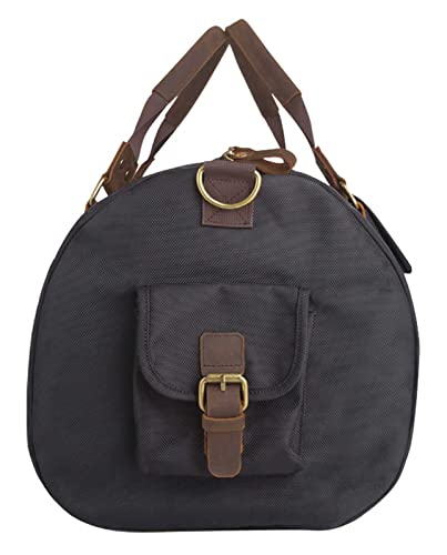 Harley-Davidson 21" Ponderosa Ballistic & Genuine Leather Duffel Bag - Black4