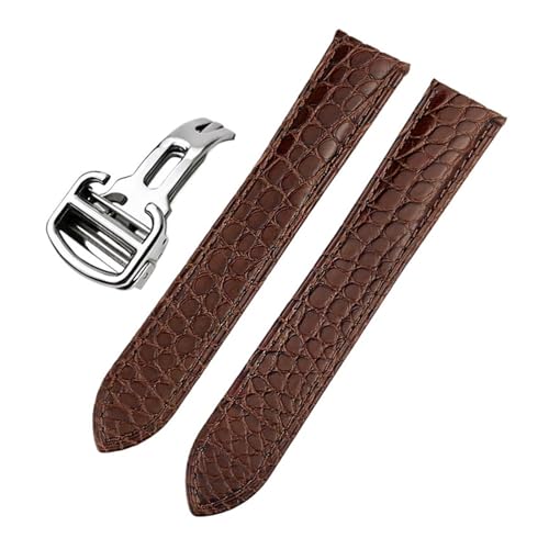 [ETANNFMQ] JeBG TgX u[ o[ NR_CU[Xgbv 17mm 18mm 19mm 20mm 23mm 22mmΉ AQ[^[EHb`oh(Brown,23.5MM_SILVER BUCKLE)