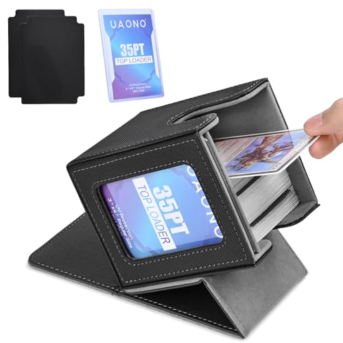 UAONO Card Deck Box with MTG Commander Display, Deck Case Holds 100+ Double-Sleeved Cards, Trading...