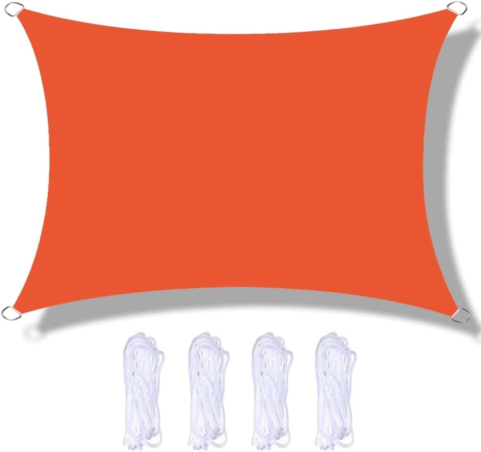 Voile d'ombrage rectangulaire anti-UV et résistant à la pluie pour extérieur