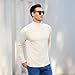 Men's T Shirt Long Sleeve Basic Mock Turtleneck Slim Fit Undershirt Pullover Thermal Solid Tops