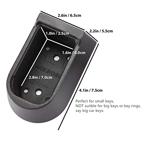 Lospu Hy Indoor & Outdoor Key Lock Box Wall Mounted Push Button Combination Key Safe Storage Security Lock Box With Black Rubber Cover & Wall Bolt Fixings For 5 To 7 Mortise Style Keys #TOP5