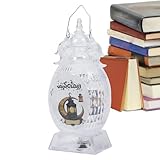 Suspensión práctica: suspende sin esfuerzo esta linterna LED vintage en cualquier lugar con su mango plateado. No necesita enchufe ni instalación, perfecto para cualquier entorno