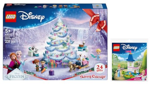 43273 Calendario de Adviento LEGO® Disney Frozen 2025 & 30695 El mini castillo de jardín de Cenicienta