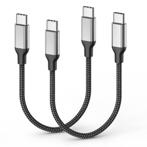 30cm USB C auf USB C Ladekabel f&uuml;r iPhone 16/15 Pro/Max/Plus, 2 St&uuml;ck 60W Kabel USBC auf USBC Kurz f&uuml;r Samsung Galaxy S24/S23 Ultra, Schnellladekabel USB-C 0,3M