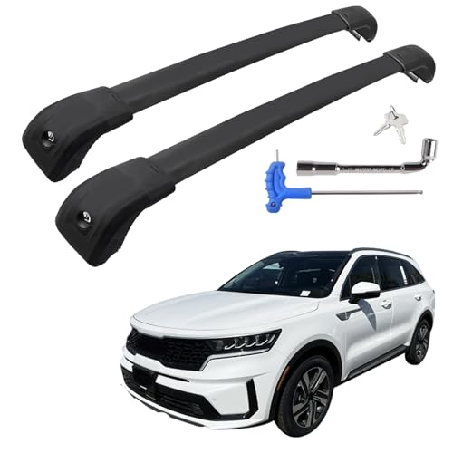 Gdydi 220lbs Car Roof Rack Cross Bars Compatible with 2021-2025 KIA Sorento and Sorento Hybrid (Fit for Flush Side Rails) Aluminum Lockable Roof Cross Bars for Kayak Bike Rooftop Cargo Carrier Bag
